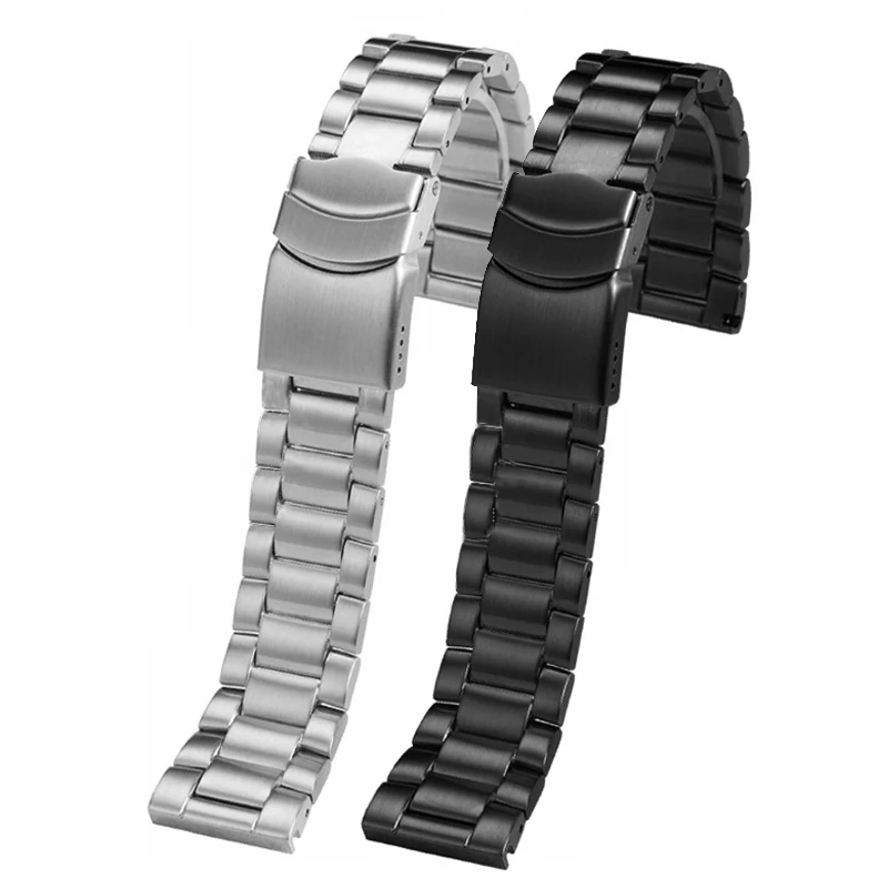 22mm 23mm Stainless steel watch strap Fold Buckle Watchband for 3051 3150 8800 3080 Men Bracelet