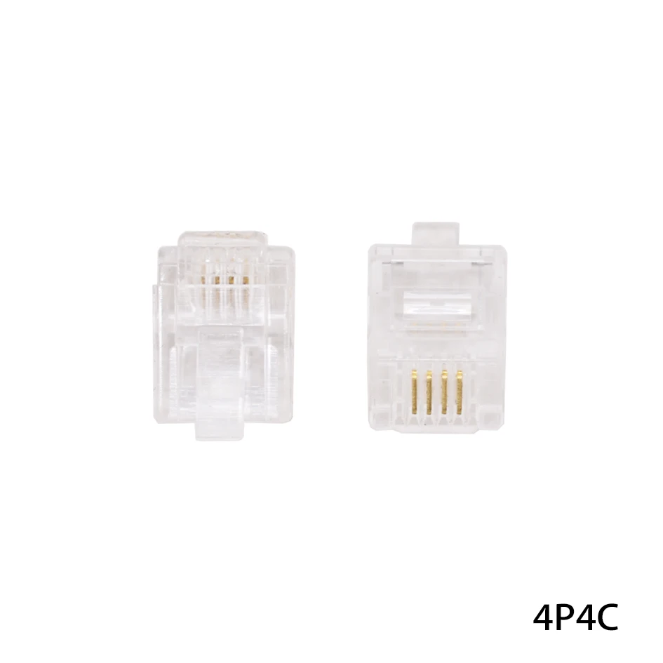 Gold Plated RJ45 Net Network Cables Modular Plug Cat5 CAT5e Connector 8P8C utp Unshielded K1 K2 K3 Terminals 1000pcs/lot
