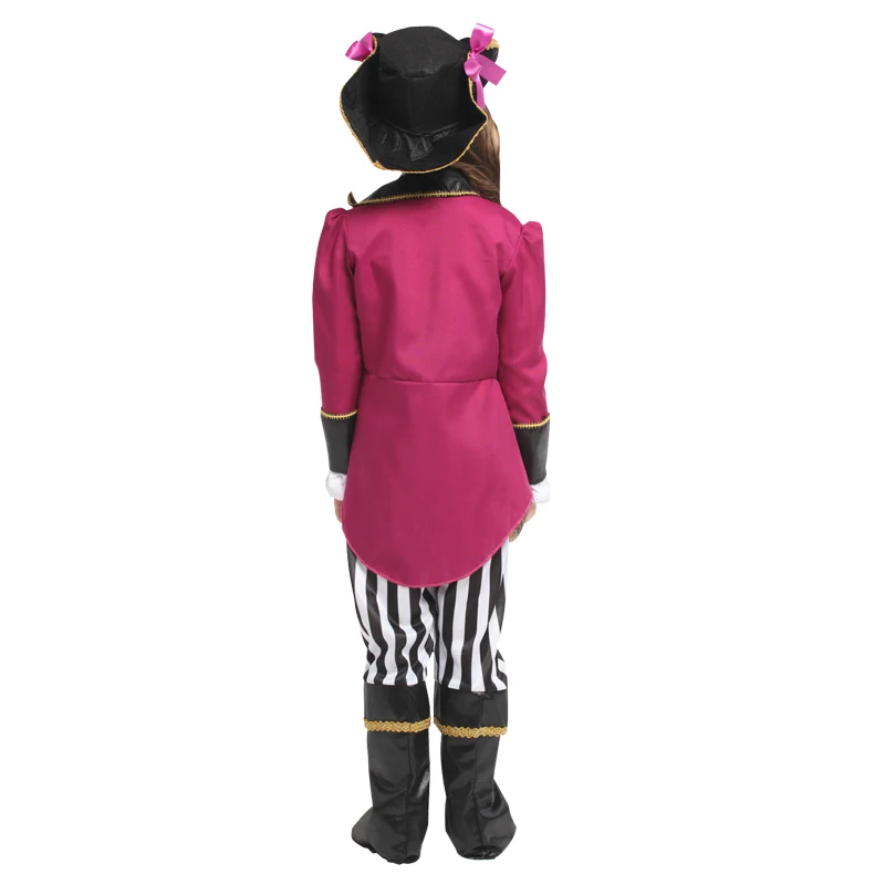 Girl's striped performance suit Children's pirate camouflage role-playing costume Short skirt Trousers for kids