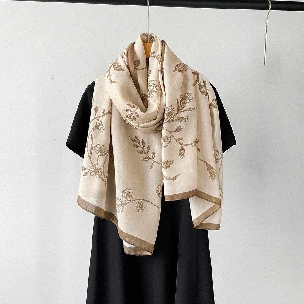 

Модный хлопковый льняной шарф, гладкая шаль в богемном стиле, ветрозащитный однотонный шифоновый хиджаб, вуаль для женщин