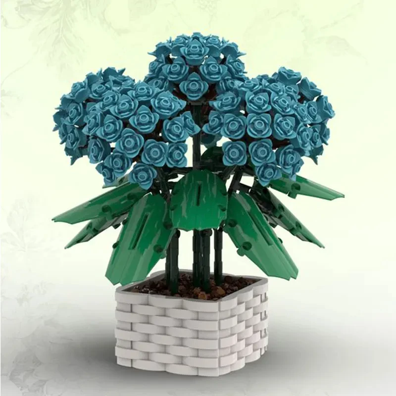 

1598pcs Huazhi building block MOC-107703 Hydrangea Eternal Flower Made in China Assembling Toy Creative Gift