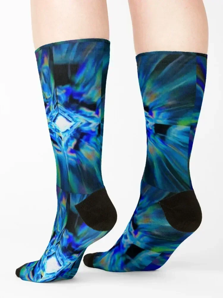 The slit-scan diamond tunnel Socks Crossfit New year's anime designer Luxury Woman Socks Men's