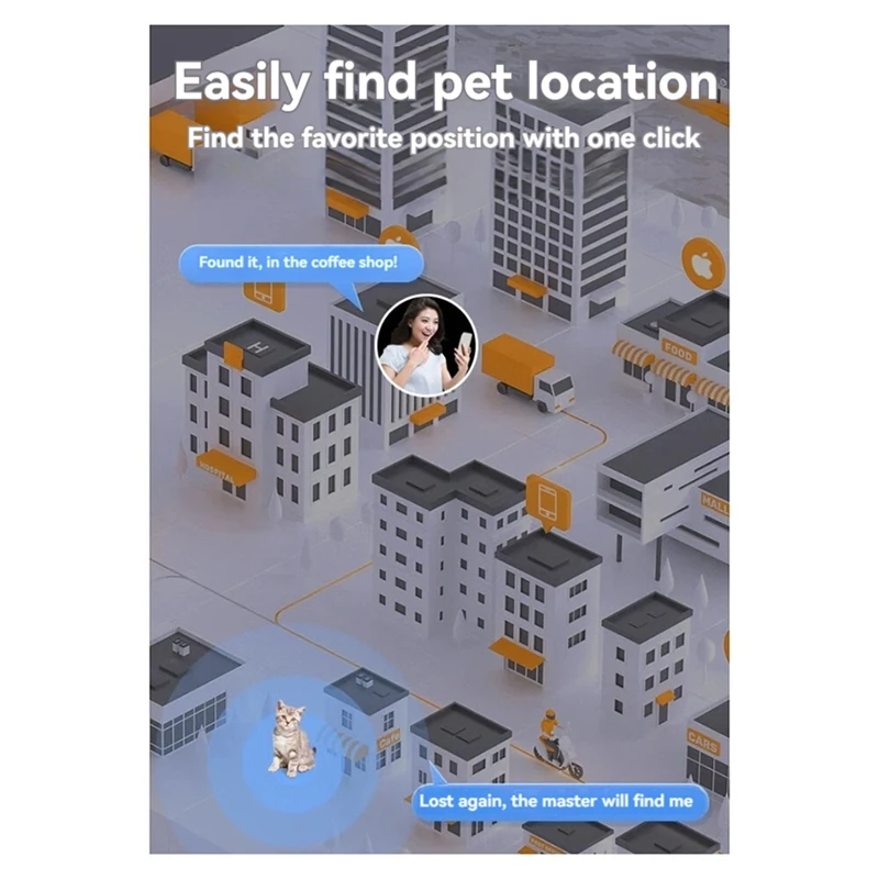 Dog Tracker Pet Tracker-Dog Tracking Collar Waterproof IP65 Works With Any Collar (Android & IOS Universal)