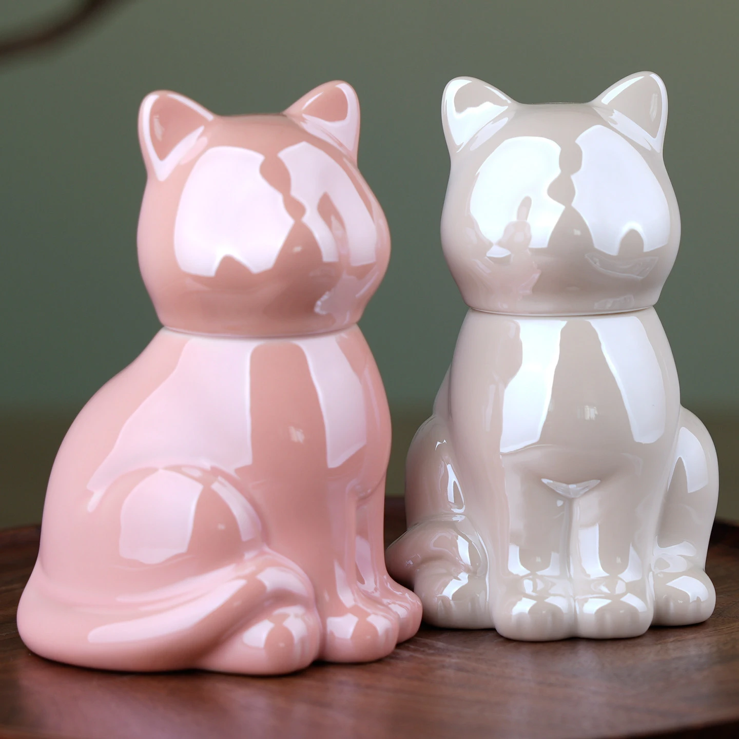 Non-woven Moisture-proof Storage Jar Fragrant Memorial Urn for Cats Ceramic Keepsake Urn, Heartfelt Funeral Decorative Container