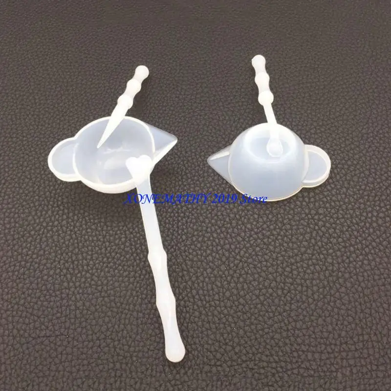 

F42F UV Resin Color Mixing Silicone Cup Mini Silicone Stirrers Paint Pouring Cup Epoxy Resin DIY Casting Jewelry Craft Tools