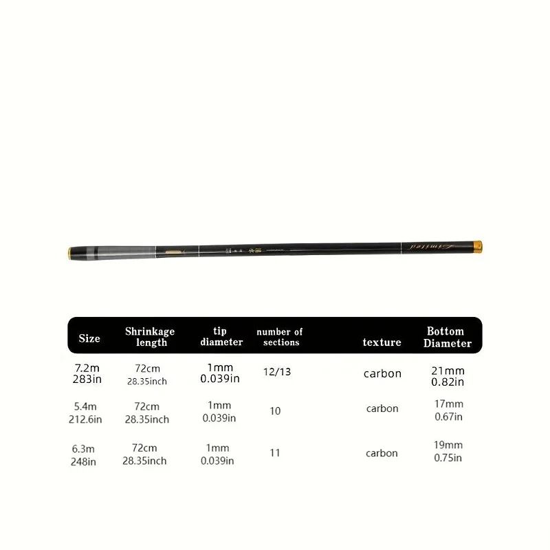 7,2 m 6,3 m 5,4 m Angelrute Super Hard Carbon Traveler Karpfen Ultraleicht Teleskop Feeder Stange Fliegen Angelrute tasche Angelrute – Detail 8