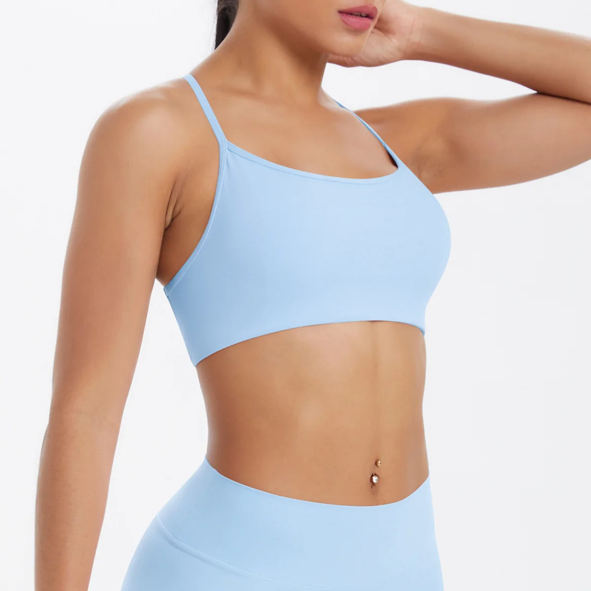 Yoga Sports Bra Women Fitness Bra Halter Sports Underwear Naked Feel Sexy Yoga Gym Push Up Workout Bra Padded Bralette Bathsuit