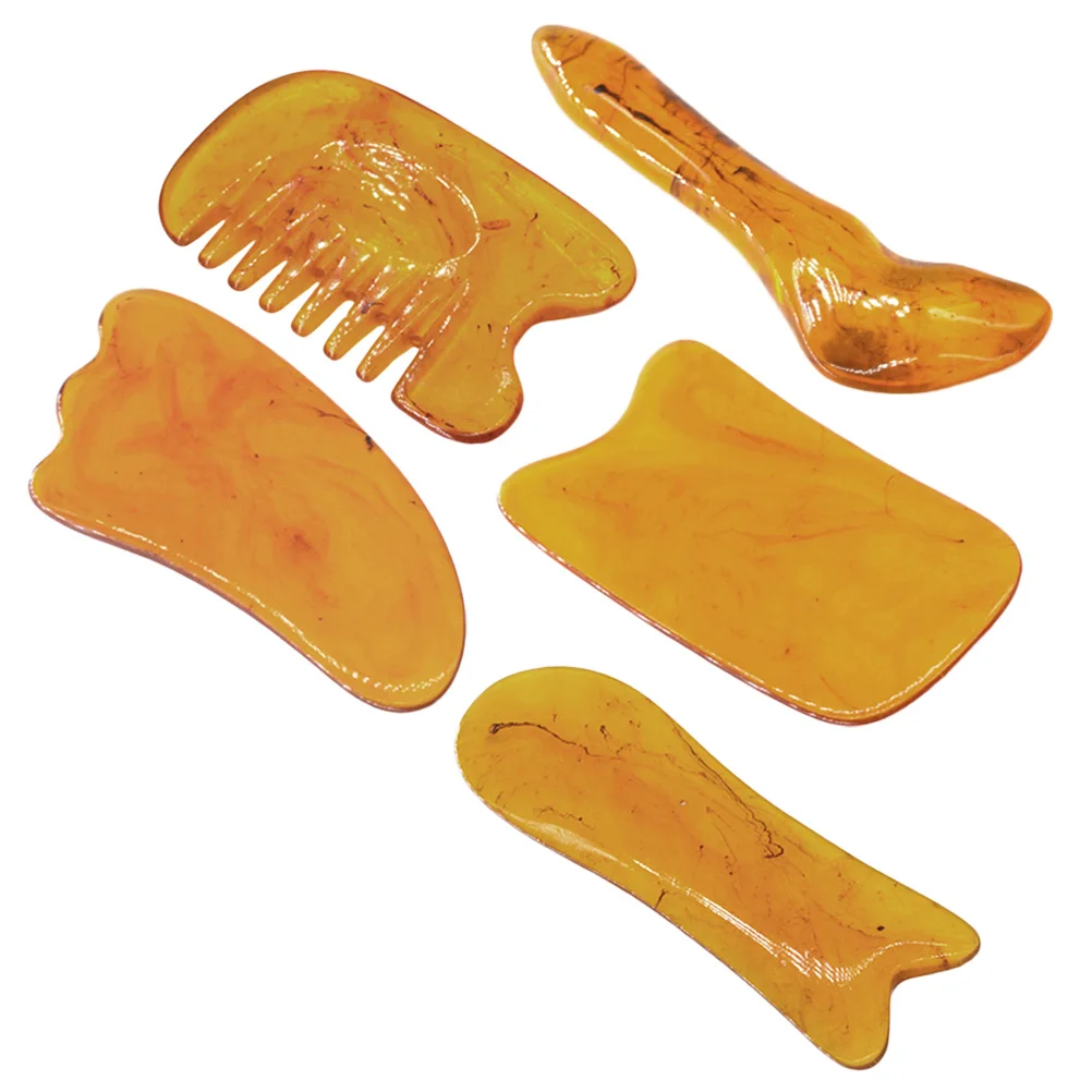 

1Set Scraping Board Collection Resin Beeswax Natural Smooth Skin Texture for Face Neck Shoulder Muscle Massage