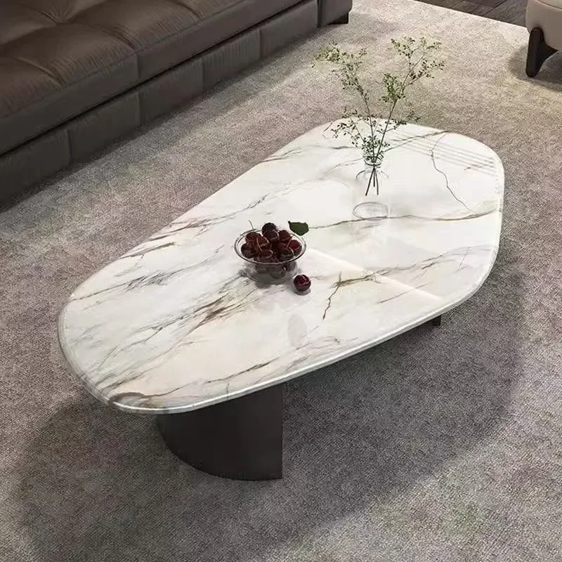 Modern Marble Coffee Table Irregular Shape Light Luxury Italian Design Small Living Room Furniture Creative Home Decor