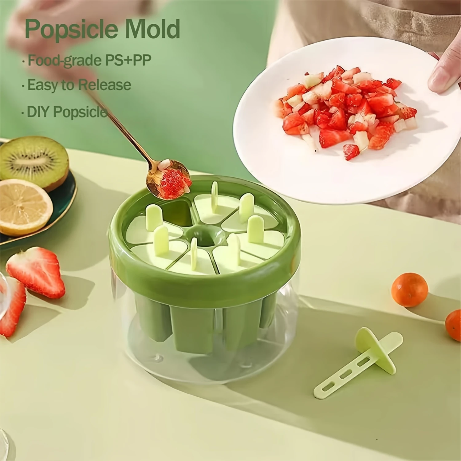 

8pcs Easy Release Ice Molds, DIY Popsicle Maker With Quick Freezing Technology For Homemade Ice Bars, Vertical 8 Ice Cream Mold