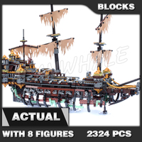 2324pcs Pirates of the Caribbean Silent Mary Ghost Ship Skeleton Hull Captain 16042 Building Block Boy Compatible With Model