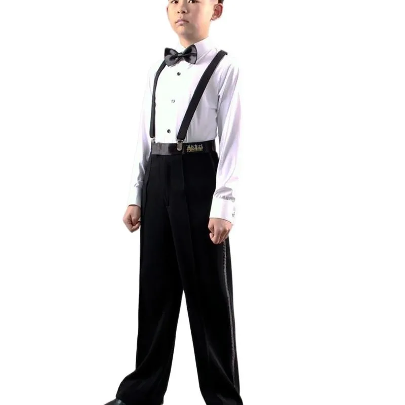 

Hot Sale High Quality Spandex Boys Mens Black Latin Dance Ballroom Pant