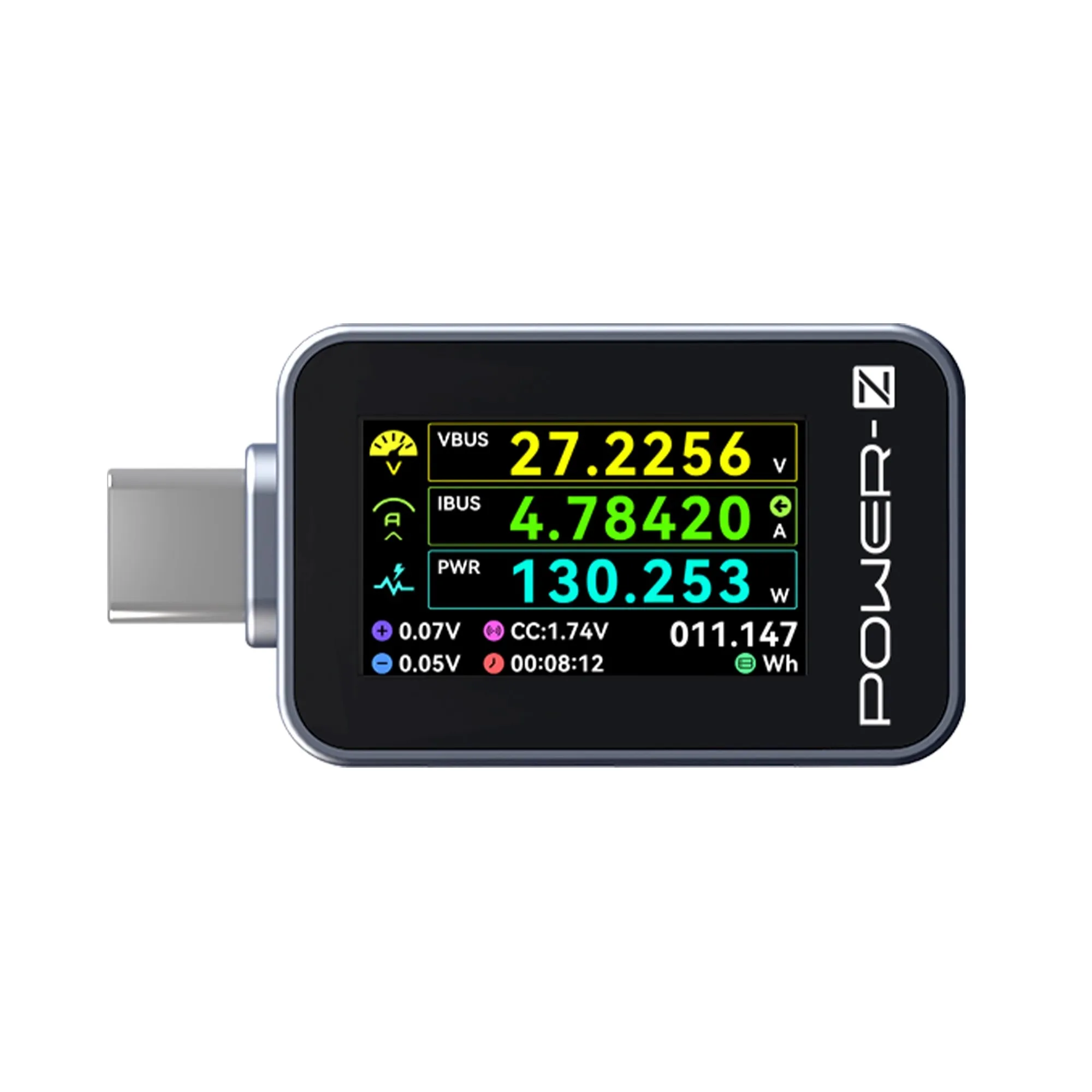 Power-Z C240 Portable USB-C Tester, Digital Power Meter, Supports up to 240W and PD3.1 QC5.0, for USB-C Phones, Laptops, Charger