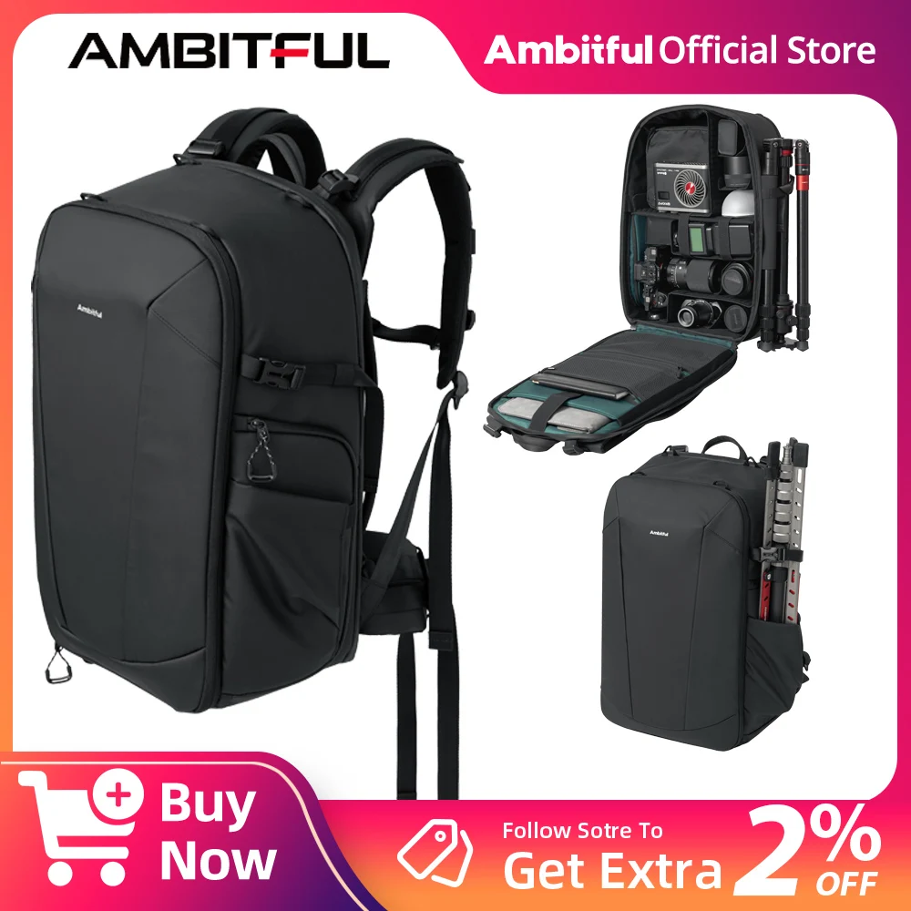 

AMBITFUL One Magic 25L Professional Camera Travel Backpack Camera Bag Drone Stabilizer Fill Light Lens Large Capacity Travel Bag