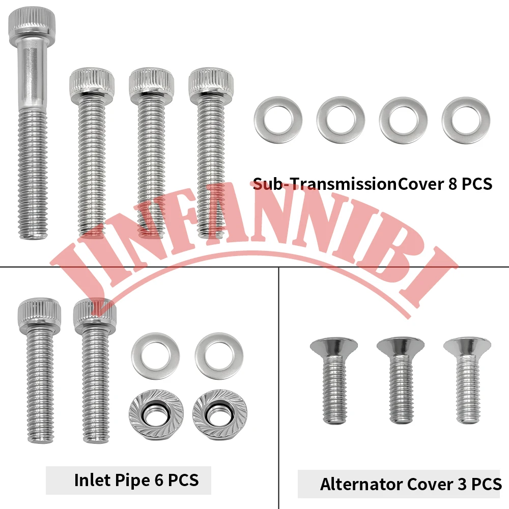 304 الفولاذ المقاوم للصدأ محرك البراغي مجموعة مسامير لهوندا CT90 تريل 1966-1976 1977 1978 1979 #5