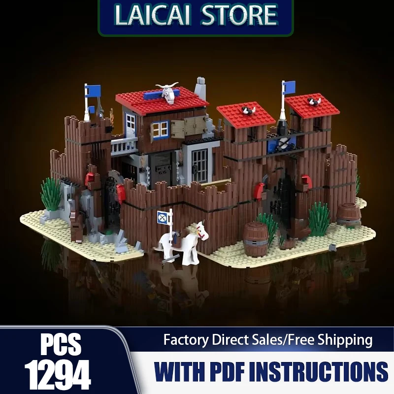 Western Building Series Moc Building Bricks Fort Remastered Model Technology Street View Block Toy DIY Assembly Christmas Gift