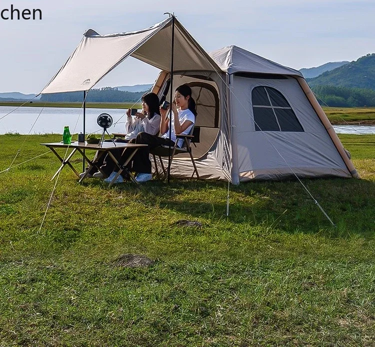 ZML Automatic Inflatable Tent Outdoor Winter Camping Equipment Canopy Two-in-One Sun Protection Rainproof Overnight