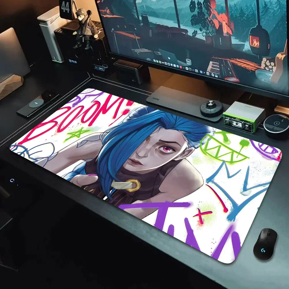 JINX Arcane Large Size Non-slip Rubber Mouse Pad XXL Computer LOL Gaming Accessories Keyboard Desktop Decoration Mat for Offices