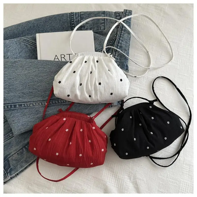 

2025 New Sweet Korean Sle Fre Lazy Dot Print Single Oulder Buet Bag Summer Urban Simple Faion Soft PU Leather Bag
