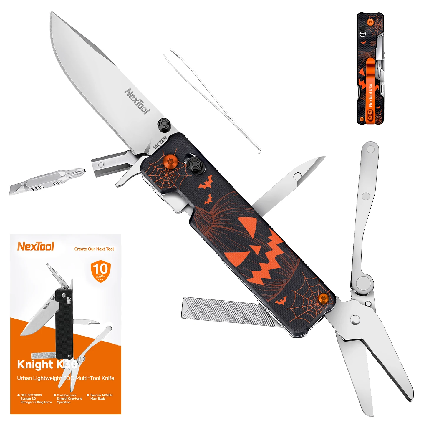 NexTool Knight K30 11 In 1 Multi Tool EDC Pocket Knife Outdoor Camping Folding Knife Mini Portable Folding Scissors Hand Tool