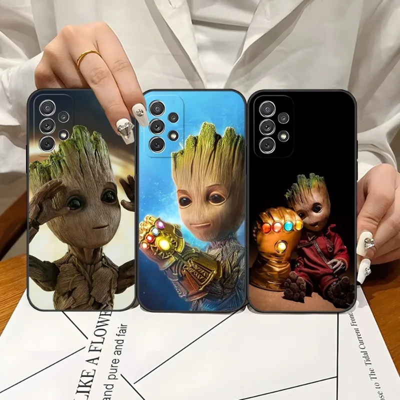 Marvel Groot Baby Phone Case For Samsung A54 A14 A33 A13 A21 A34 A71 A05 A22 A53 A52 A73 A32 A50 A20 A40 A23 A24 Cover