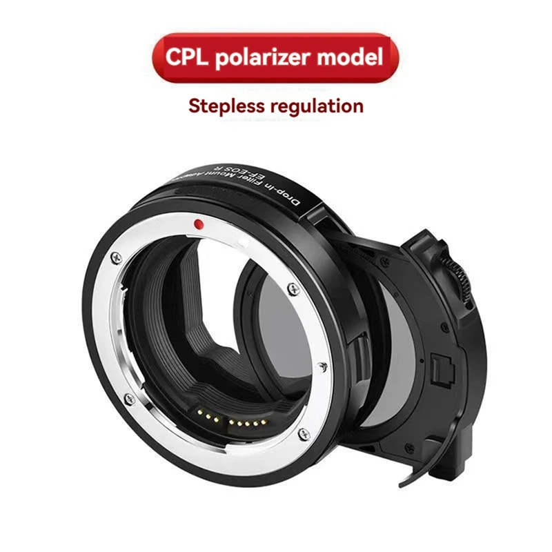 EF To EOS R Mount Adapter With CPL Filter, Autofocus Lens Converter For Canon EOS R, Ra, RP, R5, R6