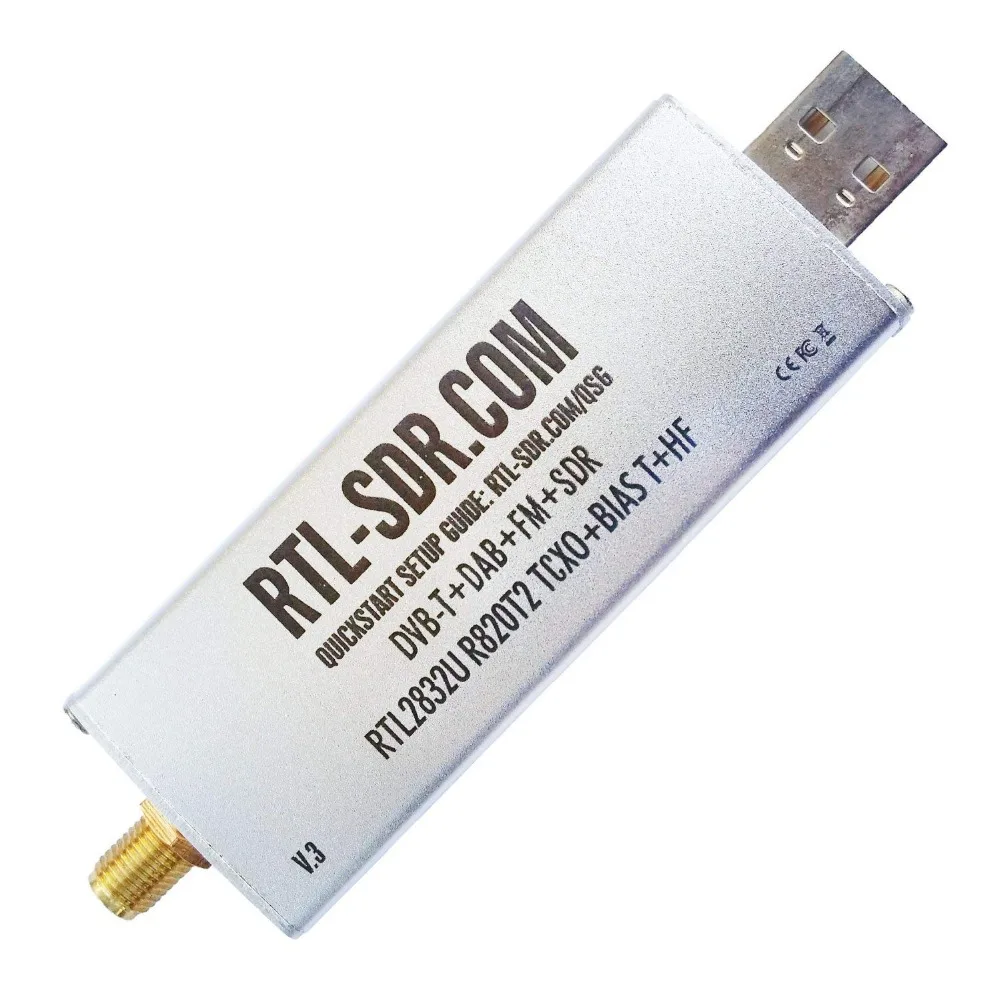 Top! RTL-SDR Blog RTL SDR V3 R820T2 RTL2832U 1PPM TCXO SMA RTLSDR Software Defined Radio (Dongle Only)