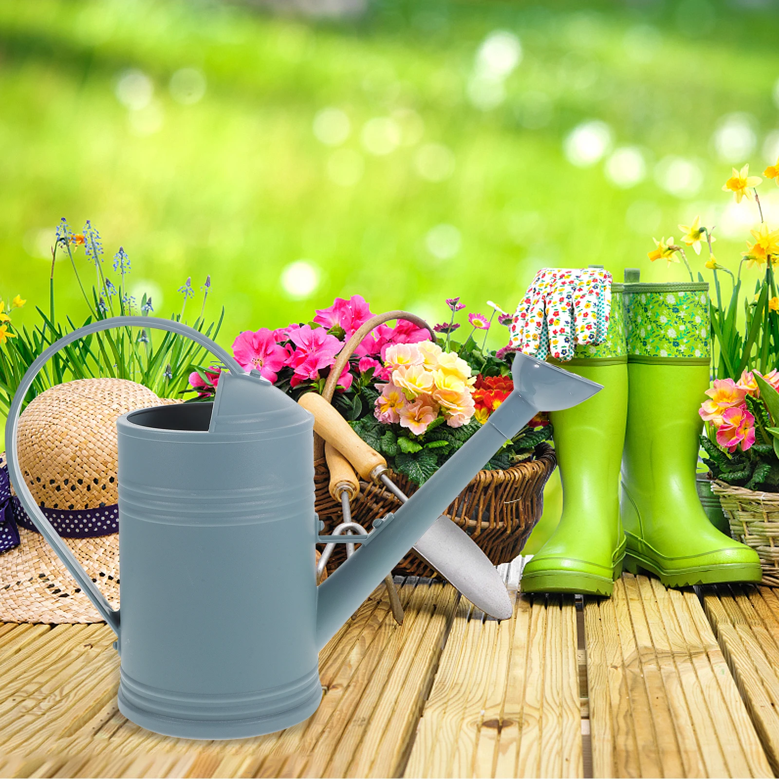 

Watering Can High Capacity Plastic Stainless Steel Garden Plant Tool Large Design Ergonomic Handle Use