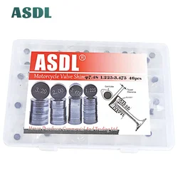 46 Pcs Motorcycle Engine Parts Adjustable Valve Pad Shims 7.48mm Complete Valve Shim Kit Cams 1.225-3.475 #c
