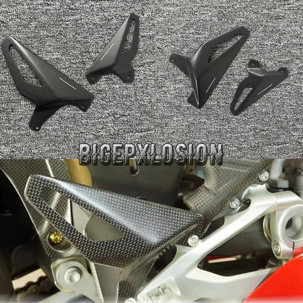 

Carbon Fiber Motorcycle Heel Guard Protector Foot Wing Rearset For DUCATI PANIGALE V4 V4S V4R Streetfighter v4 V4s v2 2018-2024