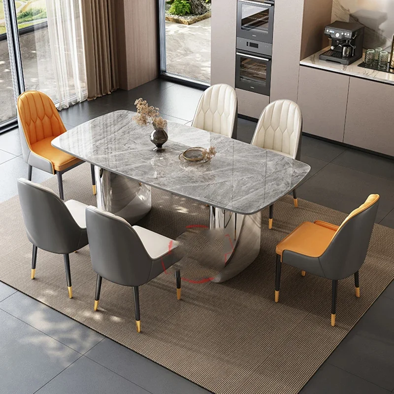 Nordic Designer Floor Table Camping Unique High Side Restaurant Chairs Tables Kitchen Rectangular Tavoli Da Pranzo Furniture