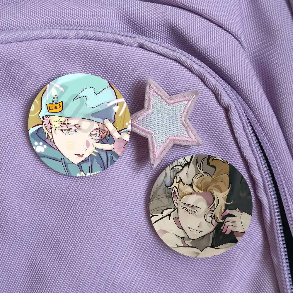 A-Alien Stage L-Luka Pins 58mm Cute Cartoon Badge Handmade Brooches for Backpack Accessories Jewelry Gifts