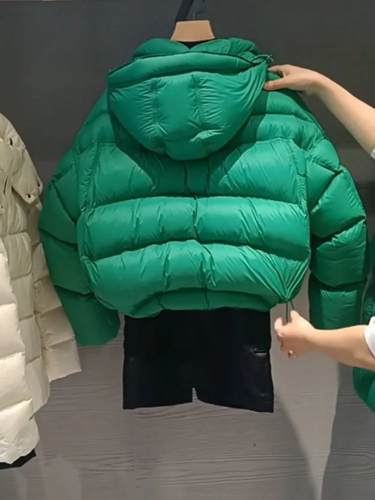 Unique ort een Women's down Jaet Korean Sle Winter Coat Thiened Polyester Fiber High-End Feel Small Size Friendly