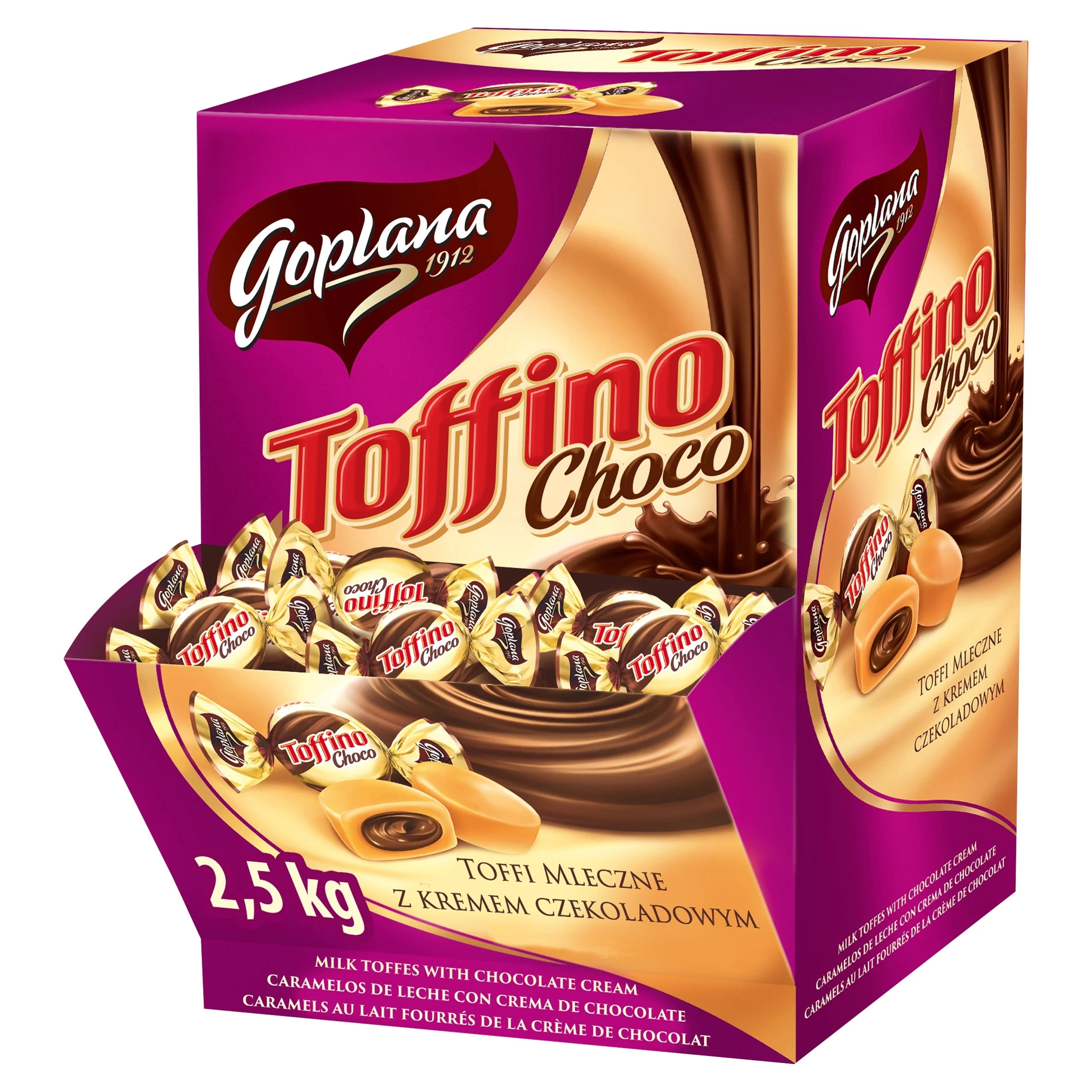 Toffino Caramelo de chocolate con crema de chocolate 2,5 kg Goplana