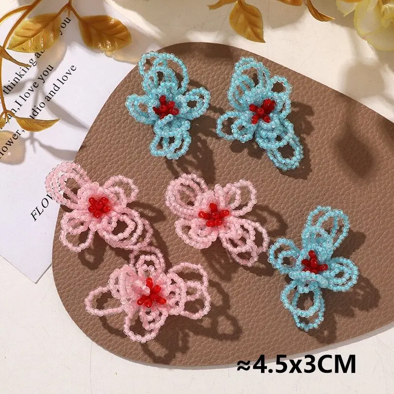 

Vintage Glass Beads Beaded Dangle Pendant for Earrings Making Accessory 4pcs Vintage DIY Wedding Decoration Ornaments Wholesale