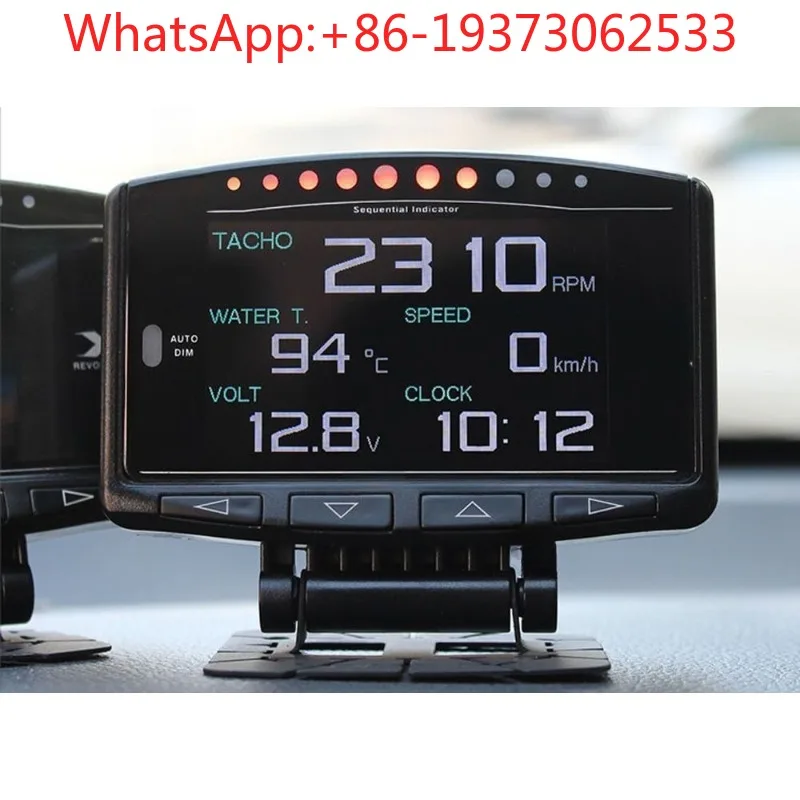 Car Multi-function Instrument X1 Screen Driving Computer Water Temperature, Speed, Fuel Consumption and Fuel Temperature Meter