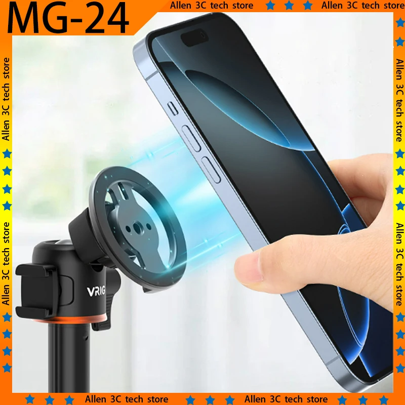 磁気携帯電話ホルダー,VRIG-MG-24インチ,アルミニウム合金,カスタムスレッド,iPhoneおよびAndroid用,新品,1/4