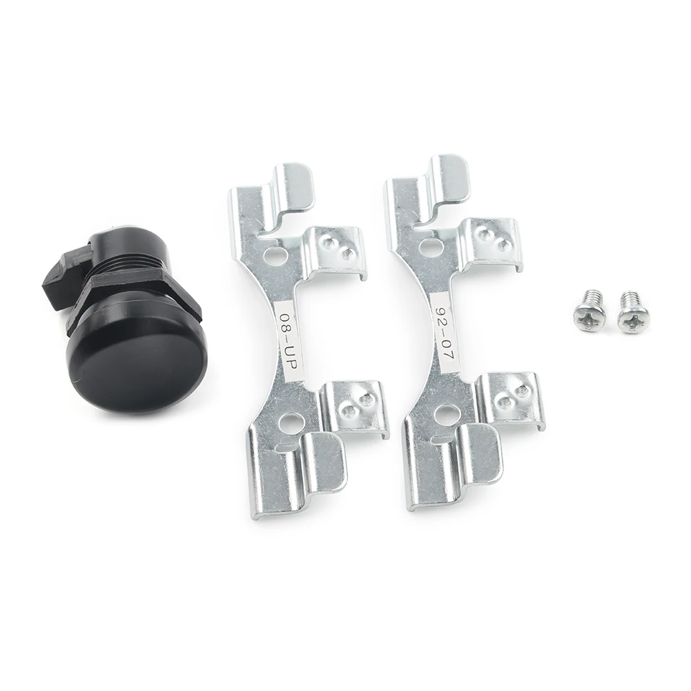 CNC Motorcycle Push Button Fuel Door Latch Kit Gas Oil Cap Tank For Harley Touring Road Glide 1992-2016 Black