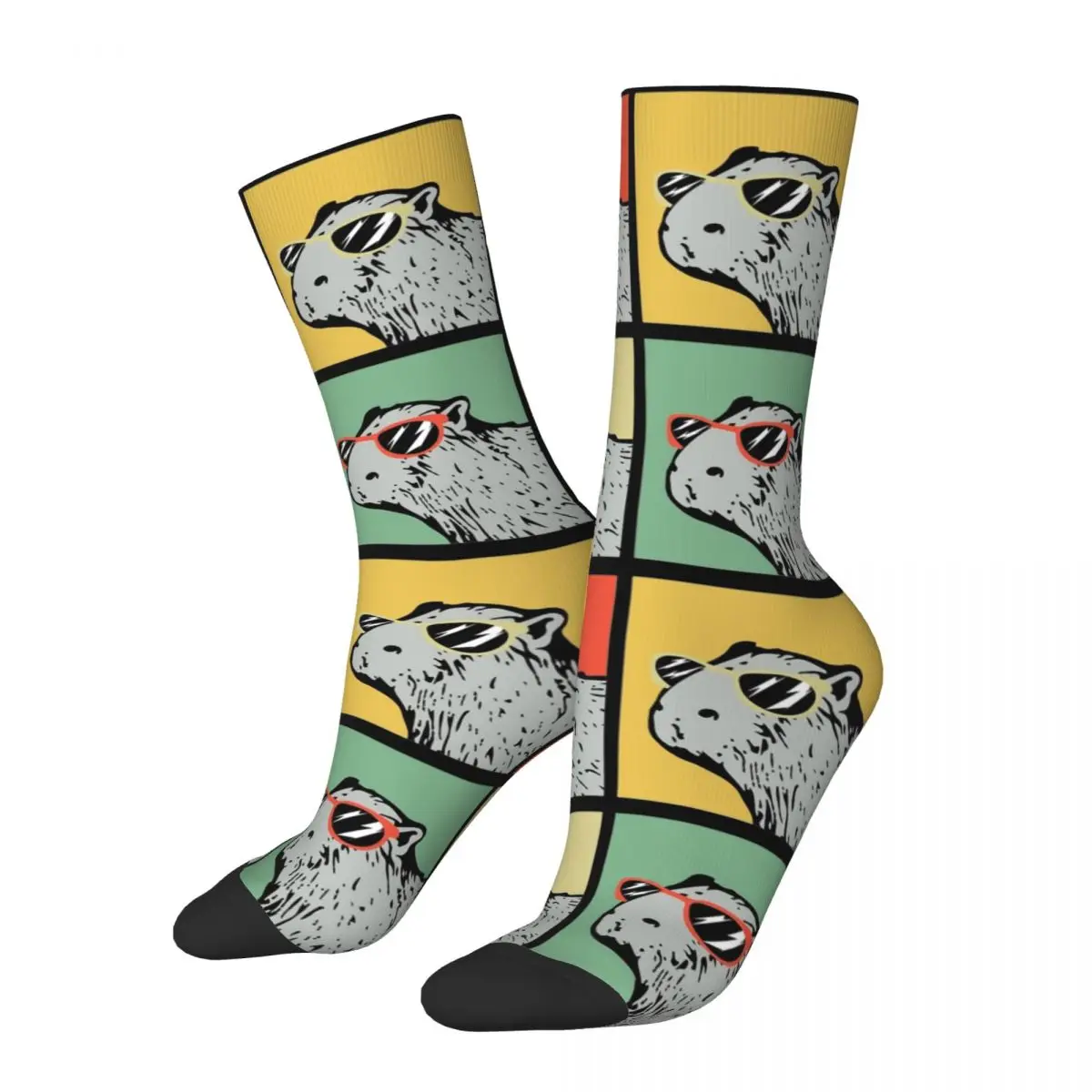 

Retro Capybara Retro Basketball Socks Polyester Long Socks for Unisex