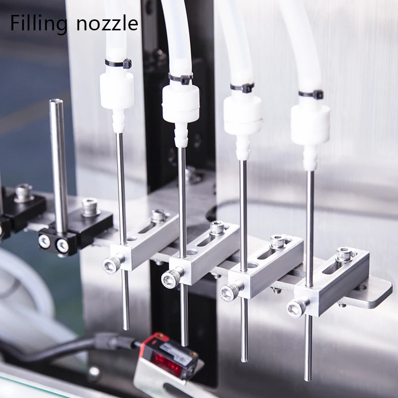 Máquina automática de enchimento de garrafas pequenas de mesa Máquina de enchimento e rotulagem de líquidos cosméticos