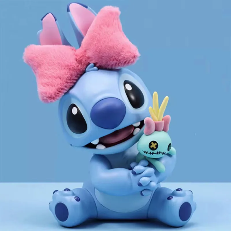 

Disney Lilo and Stitch Action Figure Toys 18CM Cartoon Cute Stitch Hug Scrump Anime Figure Home Decor Model Kids Gifts Toys