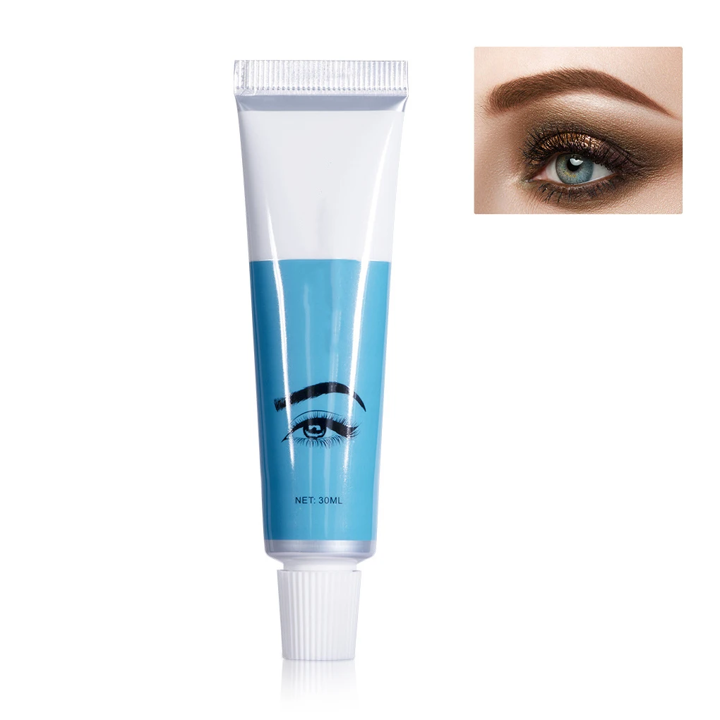 눈썹 염료 오래 지속되는 눈썹 색조 염색 크림 브러쉬 스푼 키트 메이크업 액세서리 선물 여성 소녀