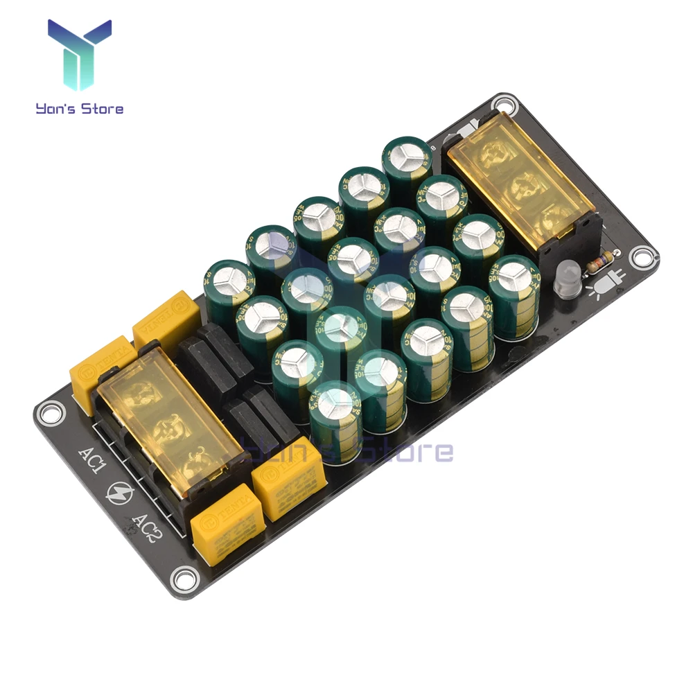 100V 12A 1200W Dual Power Rectifier Bridge Filter Power Amplifier Board Module with 20 low ESR capacitors