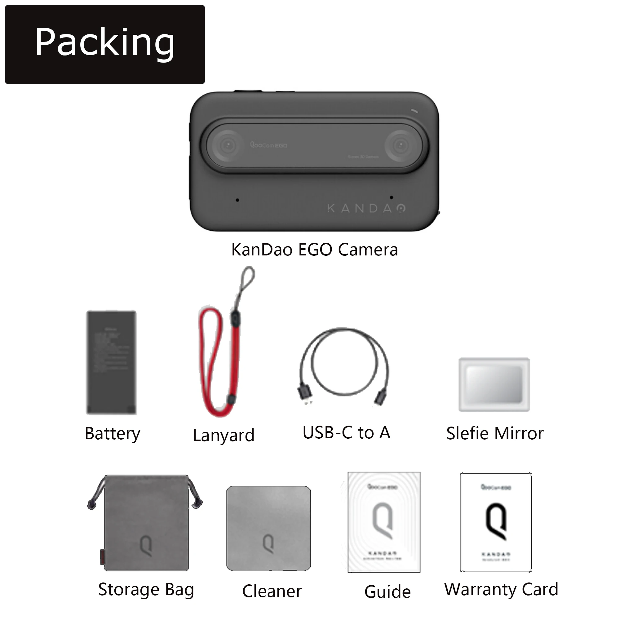 KanDao EGO Only Camera - 8K photos,4K videos,37 pixels per degree,video can be viewed on main 3D viewing devices, VR headsets