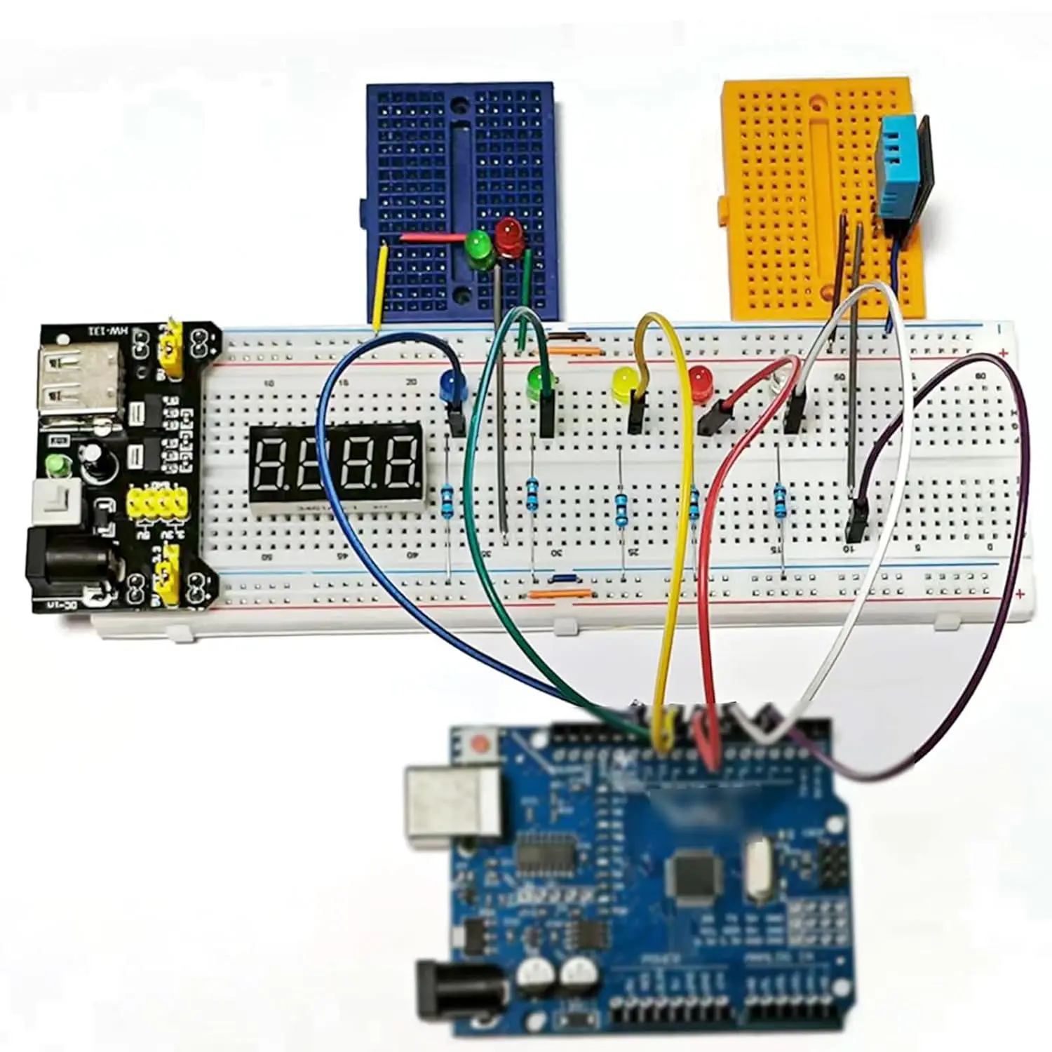 Breadboard Jumper Wires Kit, 14 Lengths Pre-formed Solderless Connecting Cables for Arduino, DIY Projects, PCB Circuits