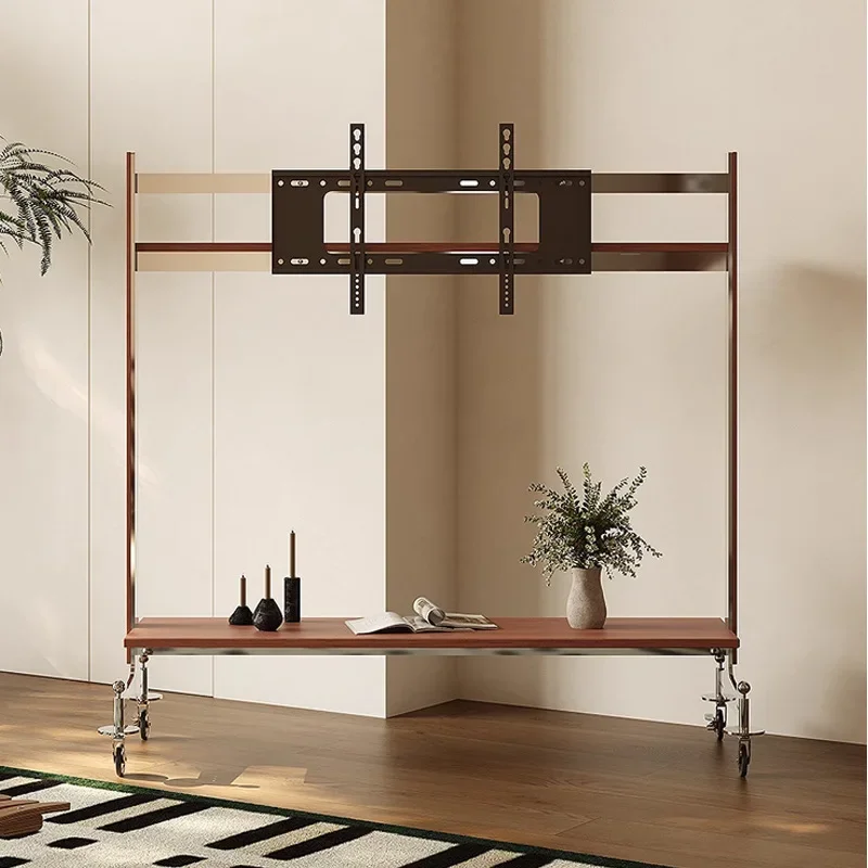 

Medieval TV cabinet small apartment living room bedroom floor removable monitor TV rack