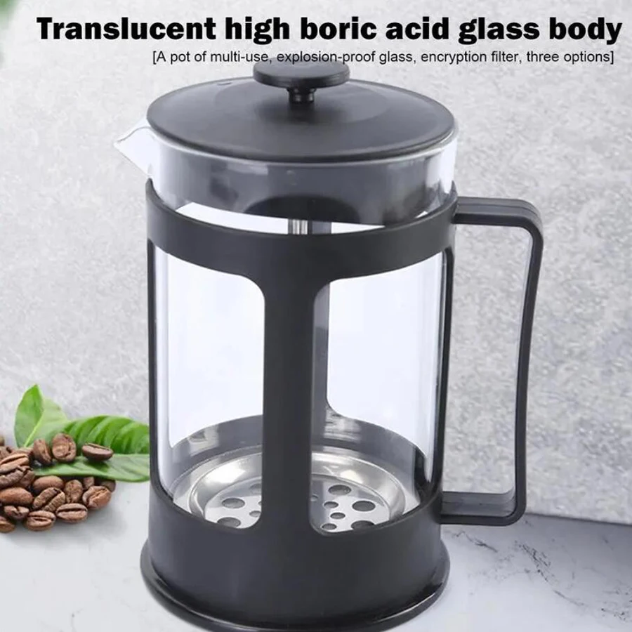 Stainless Steel Tea Coffee Brewer with Filter Heat-Resistant Anti-Rust Multifunctional with Handle Tea Maker for Making Coffee