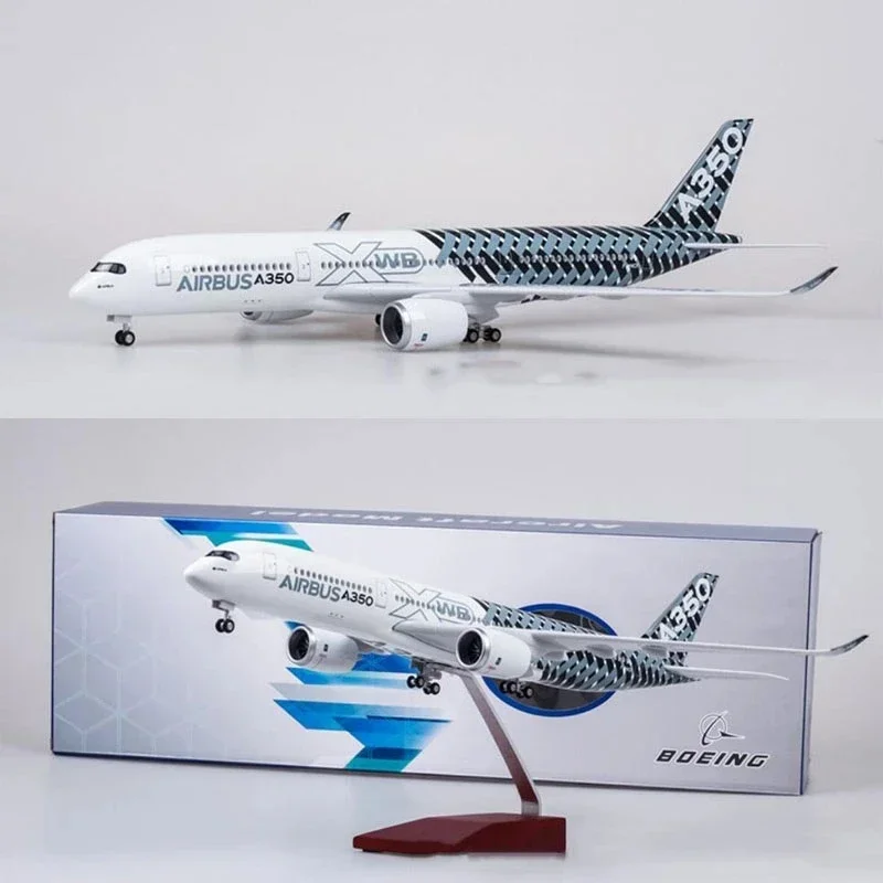 For Collection 47CM 1/142 Scale Airplane Airbus A350 Prototype XWB Airline Plane Model W Light Wheel Diecast Plastic Resin Plane