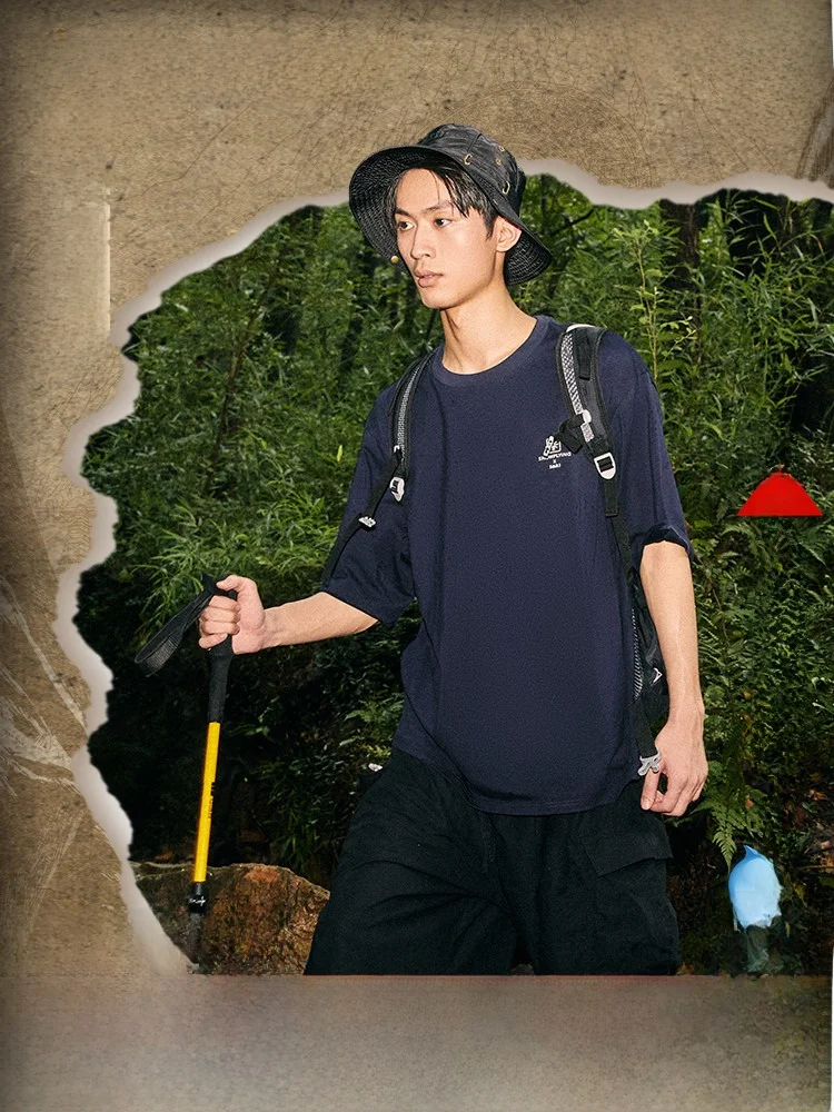 

Snow Flng 2026 Spring New Outdoor Sports T-irt ex Q Version Print Cotton Polyester Blend ort Sve round Ne Tee