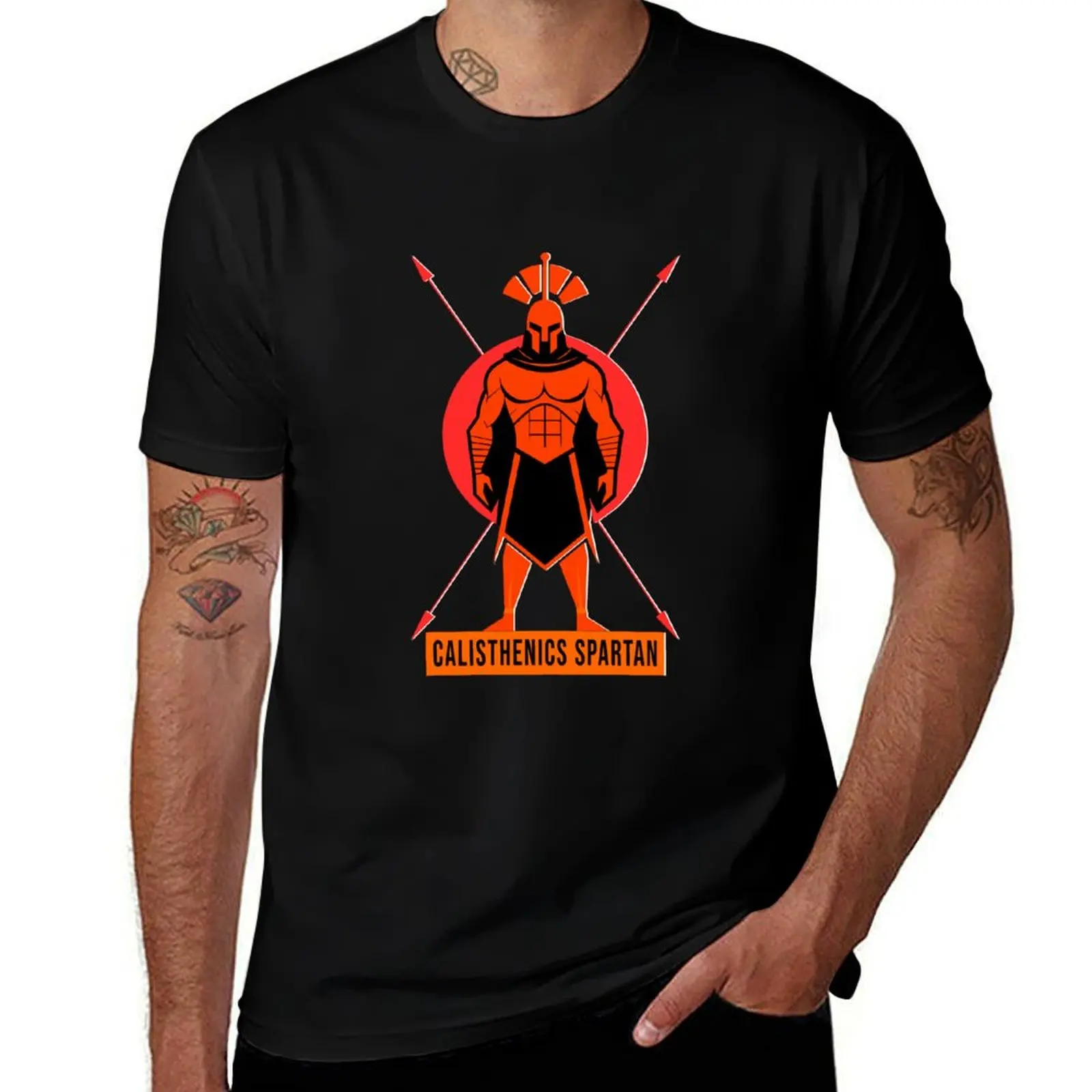 Calisthenics Spartan: Where Discipline Meets Power. T-Shirt Urban Style Casual Short Sleeve Top T-Shirt